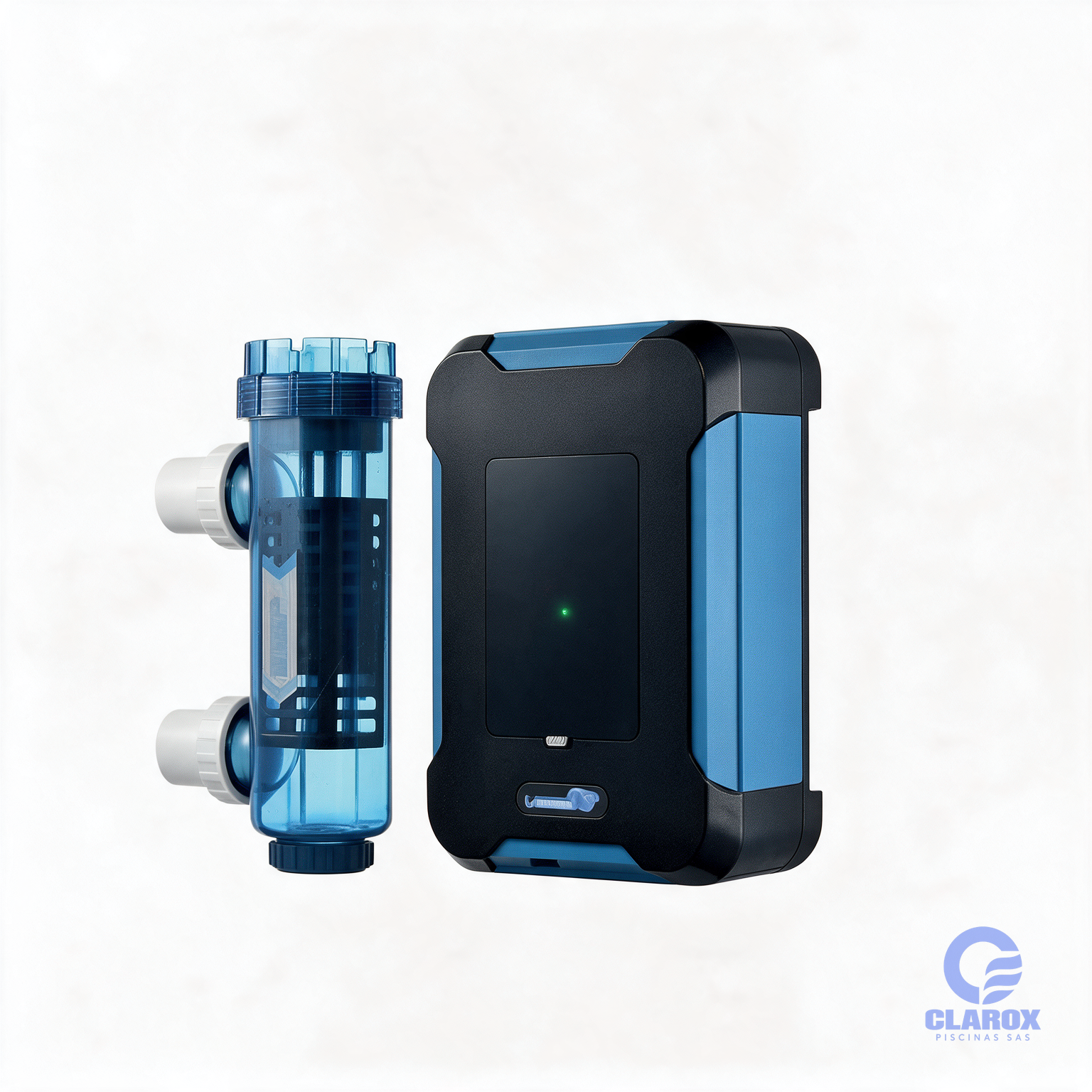 Clorador salino (célula y caja de mando)