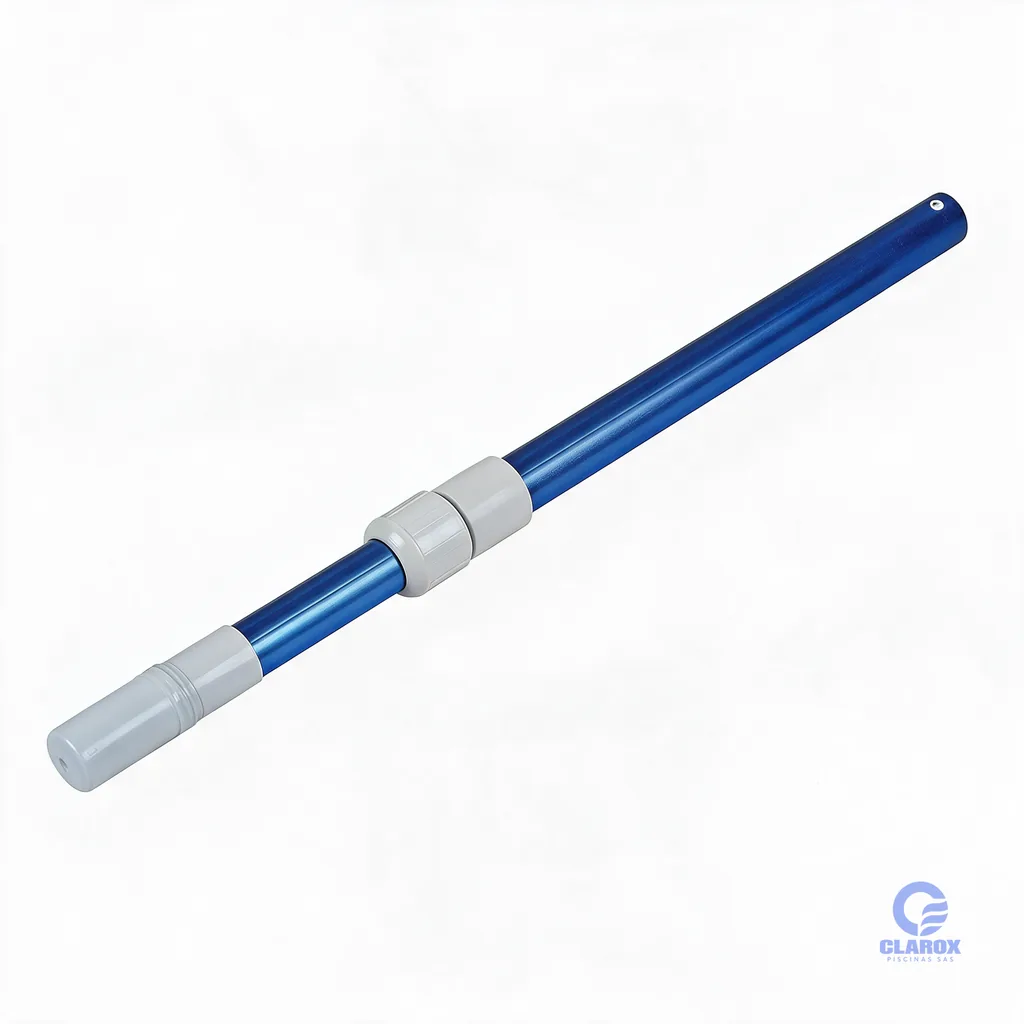 Tubo telescópico en aluminio azul